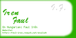 iren faul business card